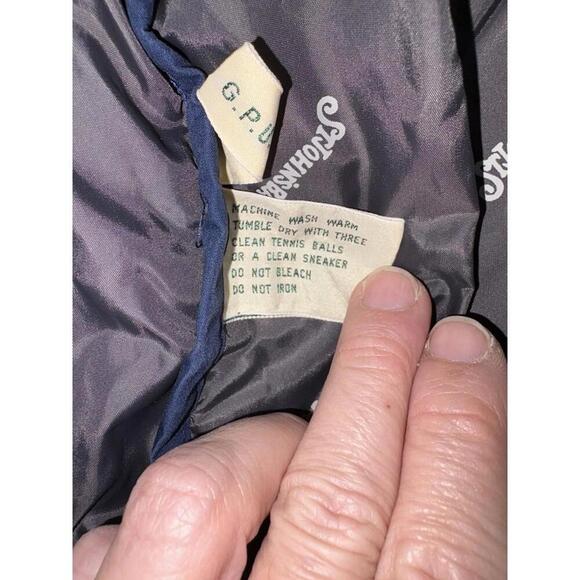 St. John's Bay Puffer Vest Men's L Navy Full Zip Quilted Lined Warm - Picture 7 of 15